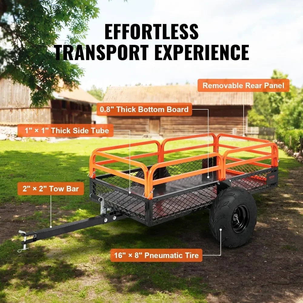 Heavy-Duty Yard Dump Trailer – 1500 lb Capacity, 15 cu. ft.
Perfect for lawn, garden, and outdoor hauling. Durable design for easy dumping and transport.