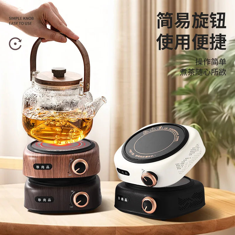 New Electric Ceramic Stove with Right Side Knob Indoor Tea Kettle Home Use Tea Boiler Small Electric Kettle Quiet Tea Stove