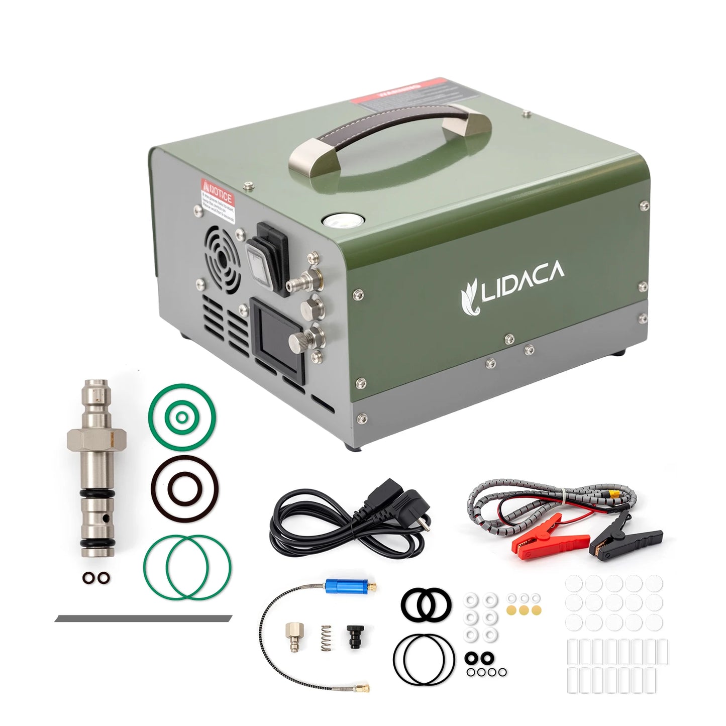 LIDACA 4500Psi 300bar Pcp Compressor 110V 220V Transformer 12v 30Mpa Shooting Air Gun Pump Scuba Diving built-in power supply