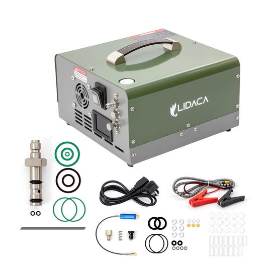 LIDACA 4500Psi 300bar Pcp Compressor 110V 220V Transformer 12v 30Mpa Shooting Air Gun Pump Scuba Diving built-in power supply