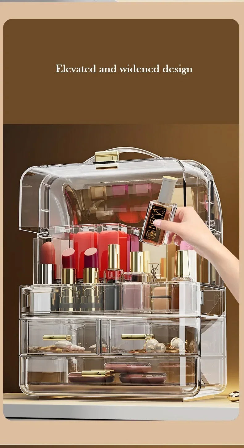 25 Transparent Lipstick Holder With Lid Lip Gloss Storage Stand Small Makeup Organzier With Handle Cosmetics Storage Display Box