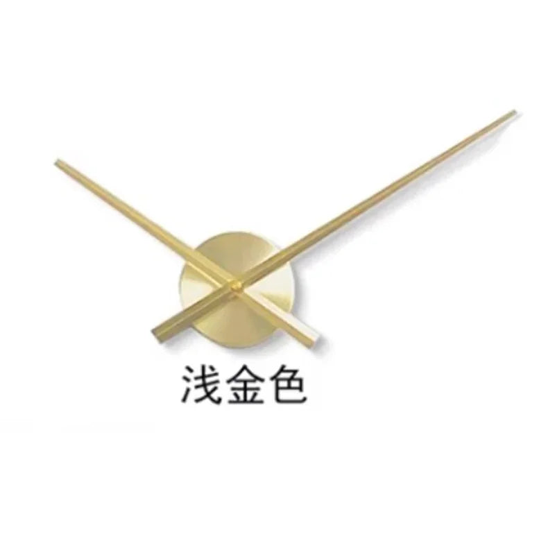 Spanish Minimalist Metal Wall Clock No Drill Installation Modern Industrial Style Large Silent Quartz Clock for Living Room