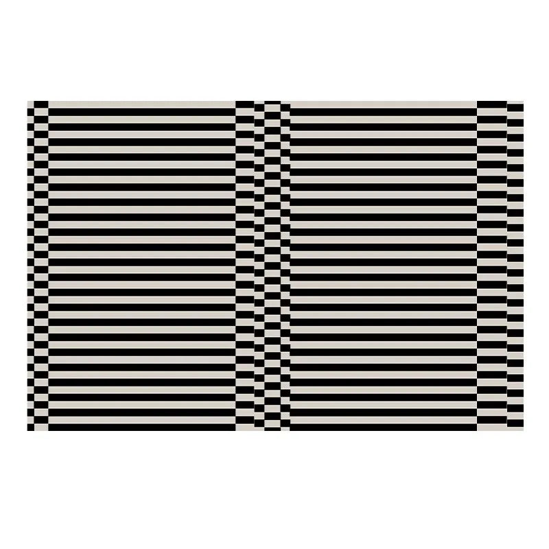 French Retro Rugs for Bedroom Checkerboard Living Room Decoration Carpet Ins Wind Plaid Bedside Floor Mat Large Area Plush Rug