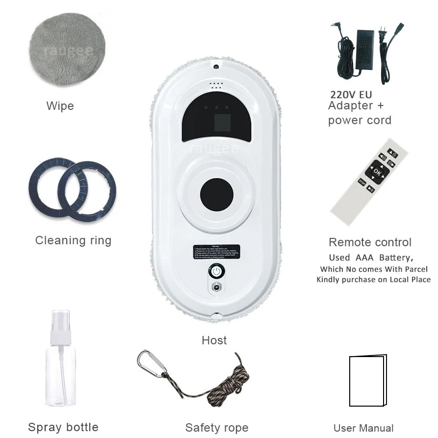 Robotic Window Cleaner Intelligent Window Cleaner Robot Clean Glass Electric Window Washer Robot with Remote Control for Home