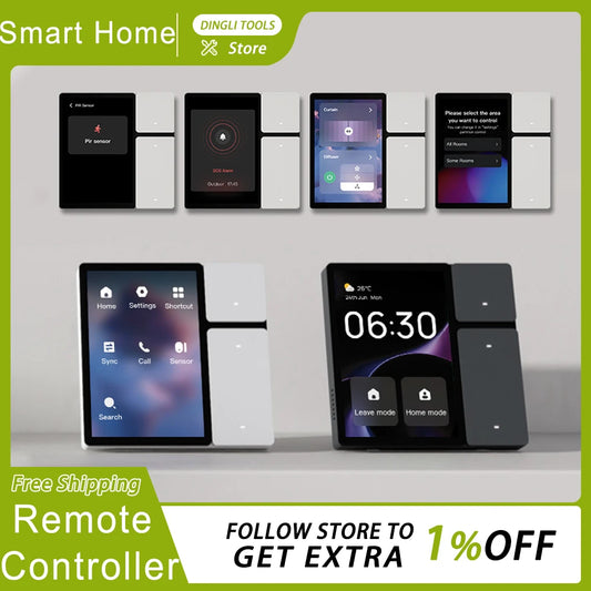 Tuya Smart Home Control Panel 3.5 Inches WiFi MOES Zigbee Wall Switches Home Automation LCD Screen Coustom IR Remote Controllers