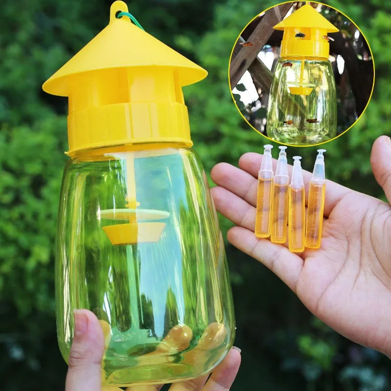 Fruit Fly Trap Reusable Plastic Insect Catcher Trap Transparent Environmentally Anti Flies Home Garden Orchard Pest Control Tool