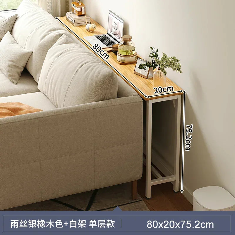 Rear Sofa Gap Table Narrow Side Table Multi-functional Living Room Long Partition Rack Bed Tail Storage Space-Saving Furniture