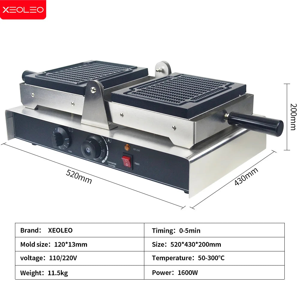 XEOLEO Electric Waffle Maker 1600W Threaded Shape Waffle Maker Machine French Fries Waffle Stick Machine Waffle Iron