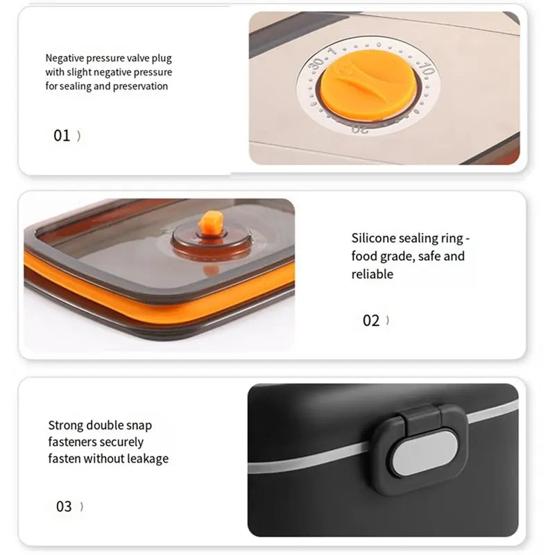 A78E-Cordless Electric Lunch Box For Adults,Heated Lunch Box With 24000Mah Battery,5.5Cups Removable Container Eu Plug