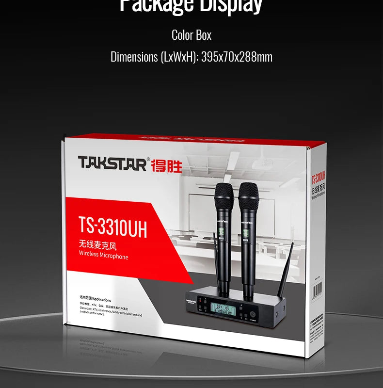 Takstar TS-3310UH Wireless Microphone UHF integrated circuit KTV Conference Home Entertainment Outdoor Performance