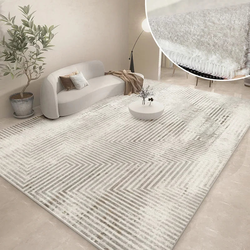 Thickened Study Carpet Modern Abstract Carpets for Living Room Home Washable Plush Floor Mat Minimalist Bedroom Decor Art Rug