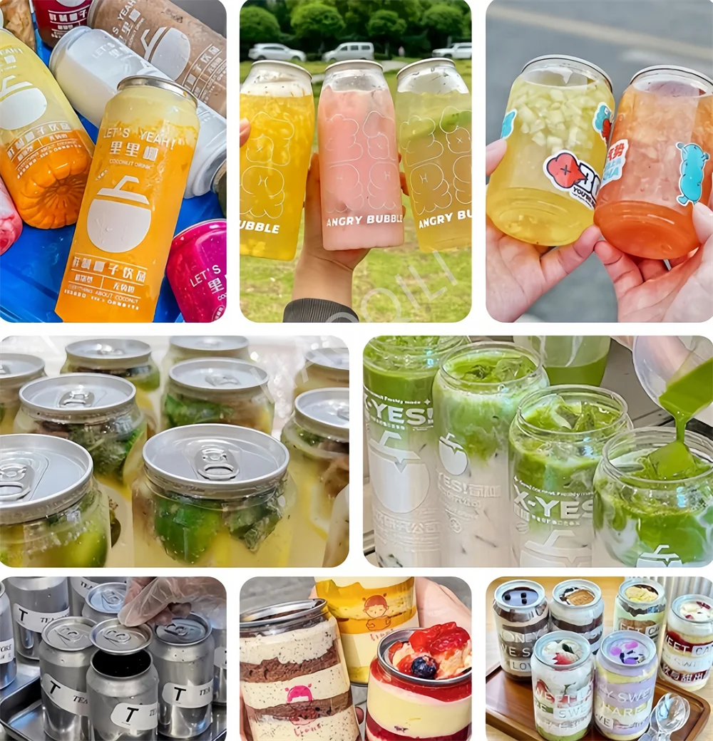 Commercial Can Sealing Machine 330/500/650ml Can Sealer 55mm Caliber Milk Tea Beverage Bottle PET Aluminum Bottle