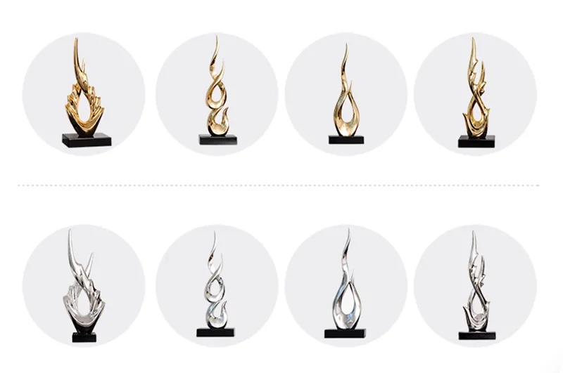 Marble Base Resin Sculpture Fenghshui Decoration Housewarming Gifts Home Livingroom Ornaments Office Study Accessories Crafts