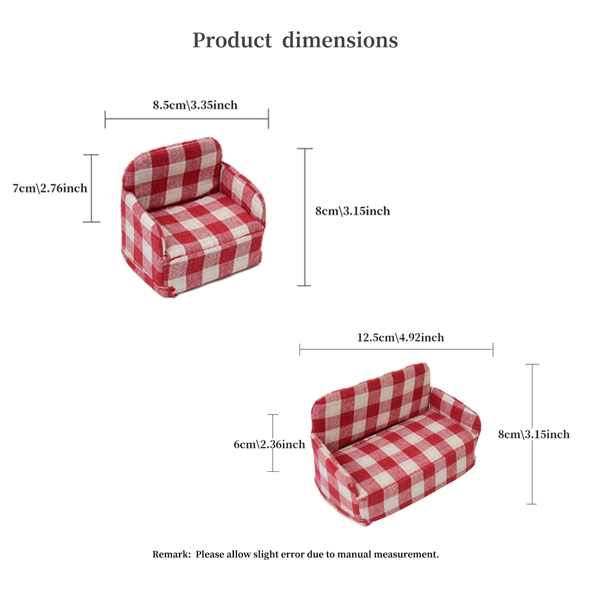 1：12Miniature Simulation Furniture Fabric Foldable  Sofa for minihouse