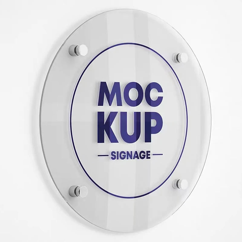 Custom Acrylic Business Sign UV Printed Logo Perspex Plate Beauty Salon Nails Studio Wall Aesthetic Decor Office Signage Plaque