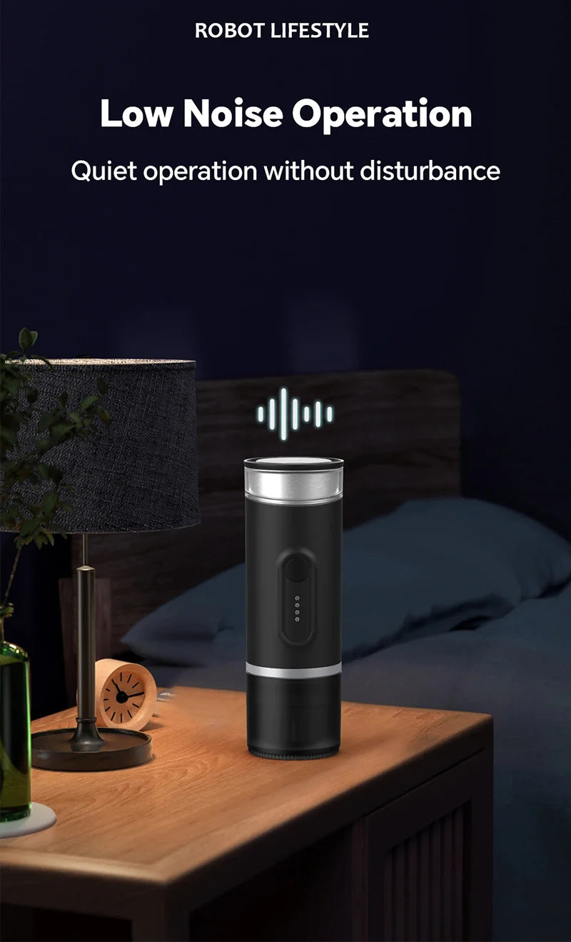 Portable Coffee Maker with 2-In-1 System Heating Water  Large-capacity Battery 9000mAh  for Outdoor Camping Travel  Hotel Office