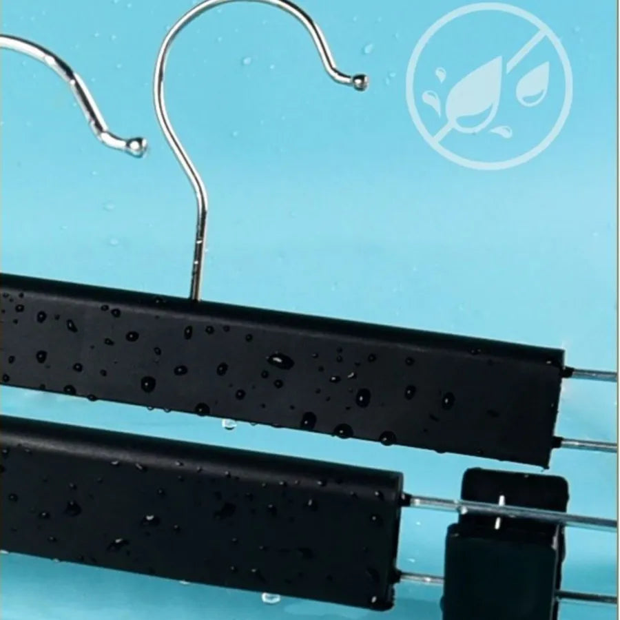 5PCS Pants Hangers with strong seamless Clips Adjustable clamp Rack Skirt Hangers Non-Slip Trousers Hanger Jeans Clothes Hangers