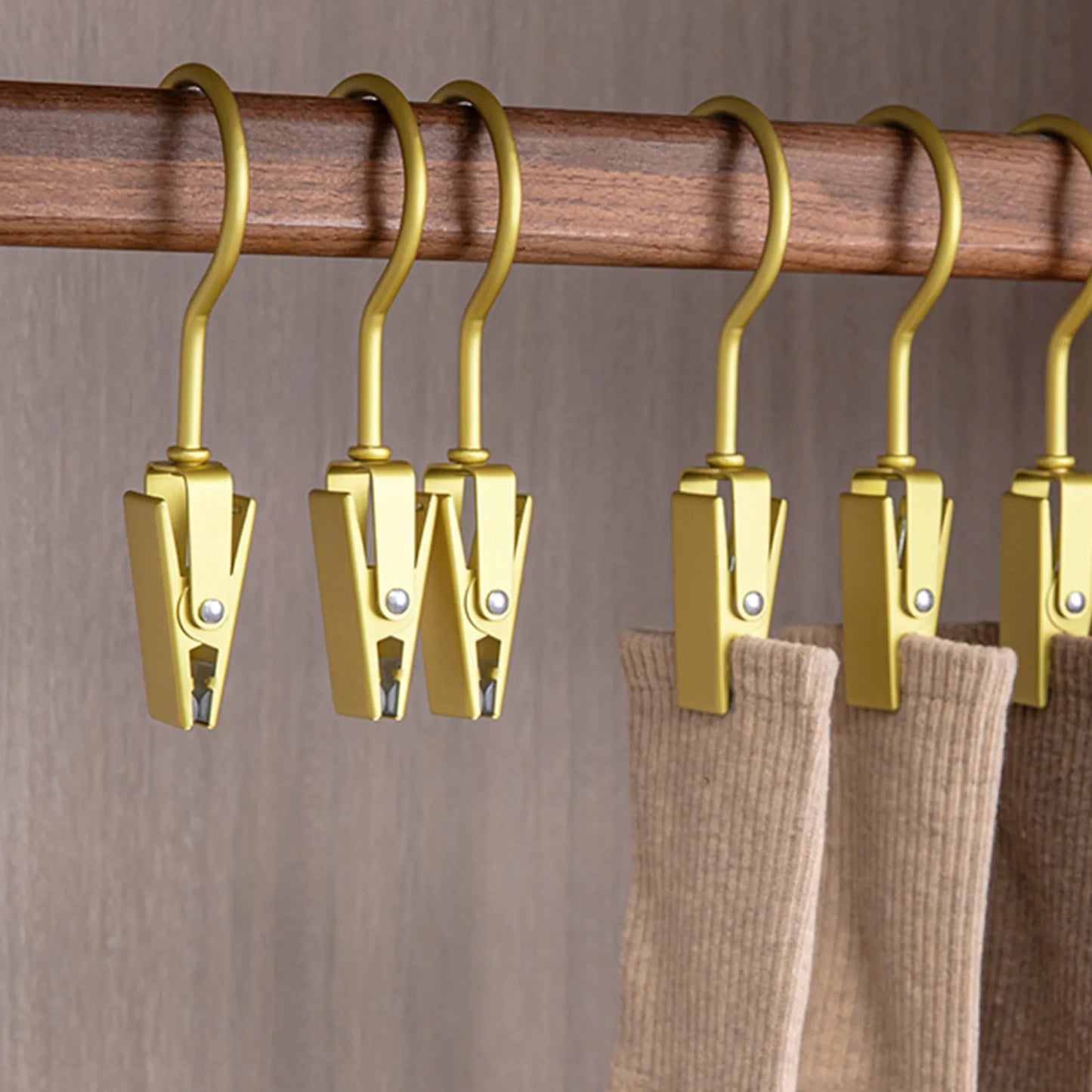 Househood Metal Hook Clips Hanging Curtain Hooks Bulldog Clips for Hanging Tablecloth Towel Clips