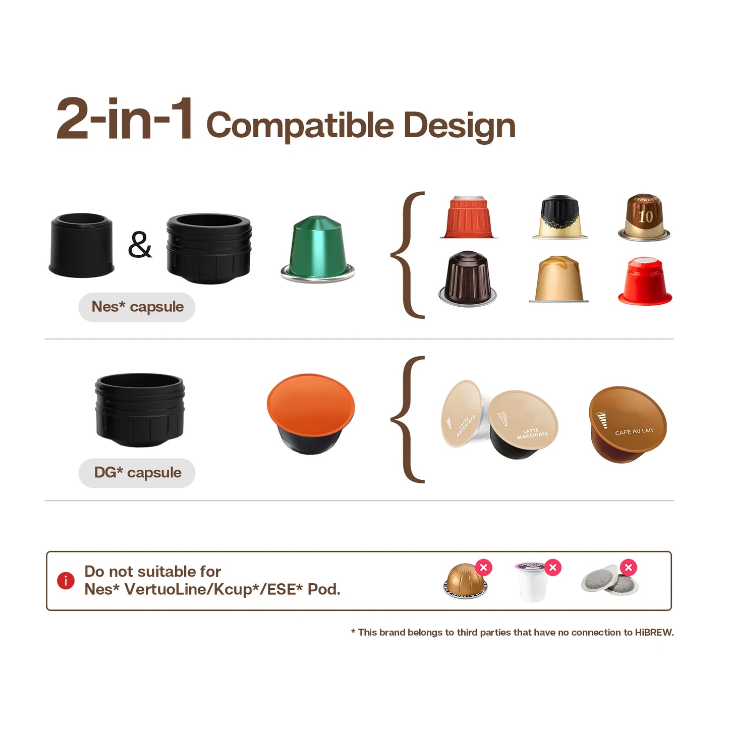 HiBREW Portable Coffee Machine for Car & Home Expresso Coffee Maker Nexpresso Dolce Pod Capsule Coffee Powder H4 Basic Version