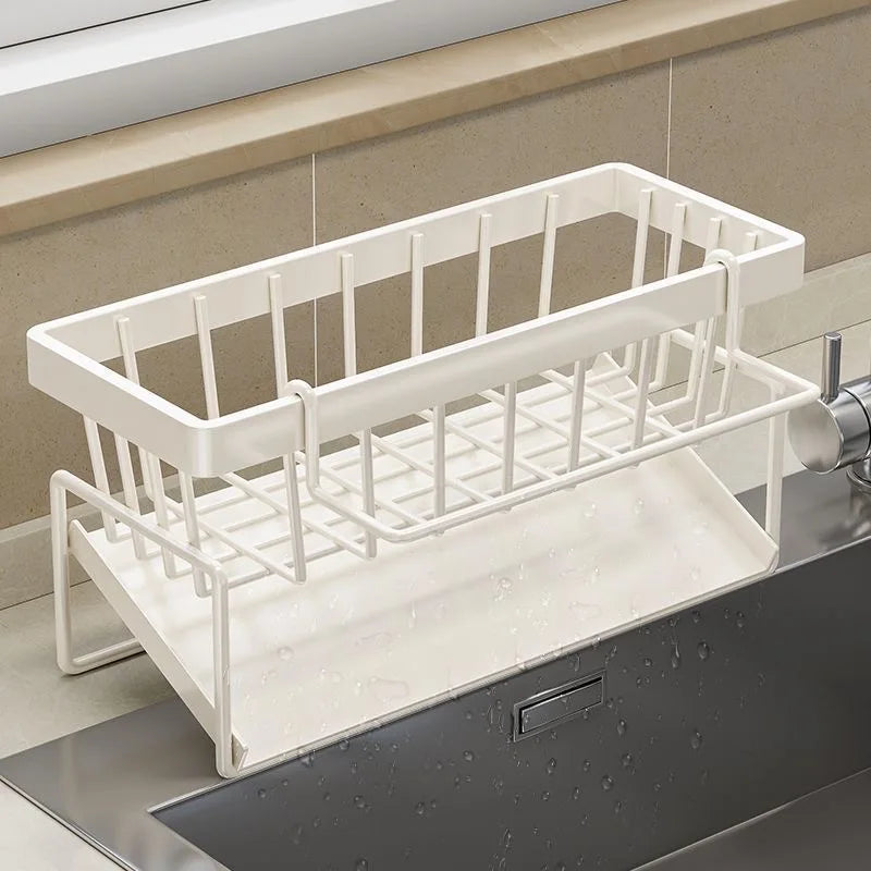 Multifunctional Sponge Rack Drainer Kitchen Shelf Sink Rag Dishwashing Detergent Dishcloth Organiser Kitchen Storage Racks