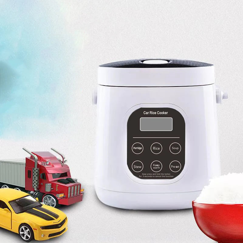 Car rice cooker 12v 24V 220V car home dual use self-driving portable rice cooker 24v truck smart rice cooker lunch box