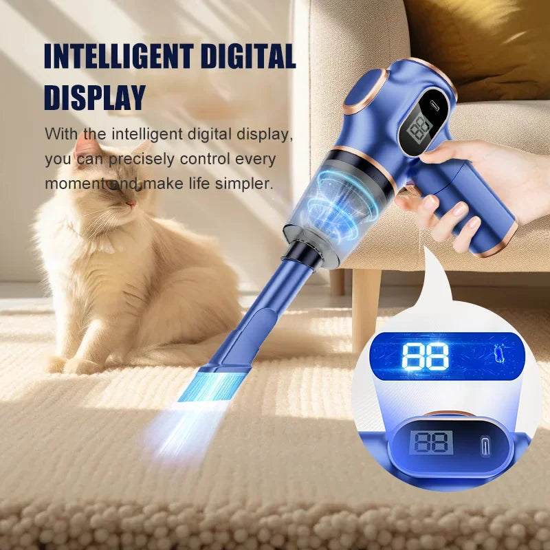 Wireless Vacuum Cleaner Dual Use for Home and Car High Power Home Appliance With display Screen Carpet Sofa Car Cleaner
