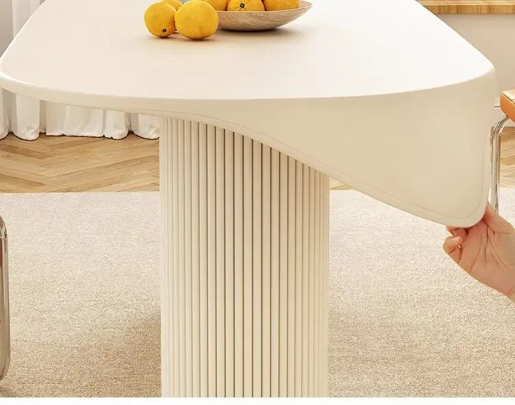 90 x 180cm Leather surface Waterproof Oil-proof Tablecloth Cover for Dining Table Square Surrounded Table Mat Elastic Protection