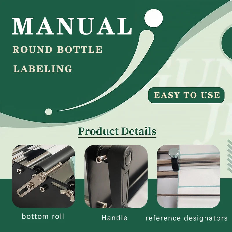 Mini Manual Adhesive Sticker Handle Small Jar Plastic Round Bottle Labeling Machine Paper Labels Semi-auto Packing Machine