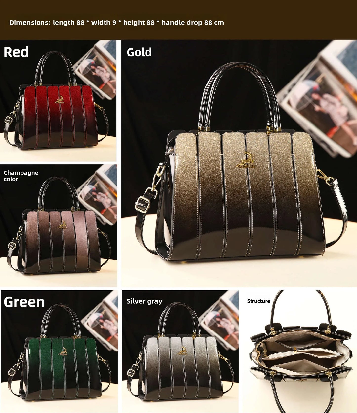 Leather Women’s Handbag Versatile Shoulder & Crossbody Crafted from smooth, bright leather with a stylish design. Comfortable, elegant, and perfect for everyday use.