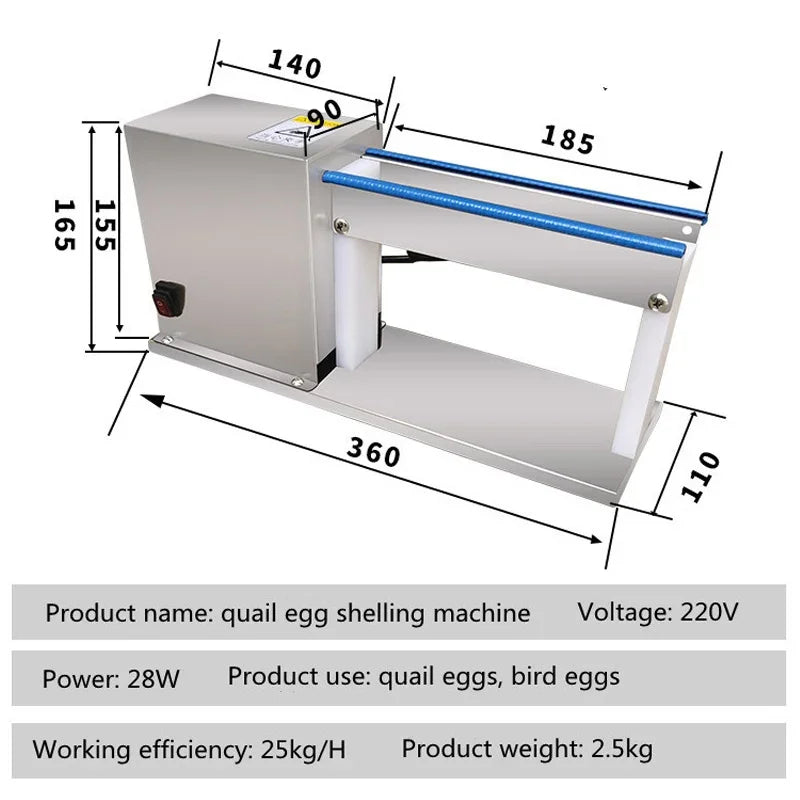 PBOBP Commercial Electric Semi-automatic Quail egg Peeling machine Household Quail Egg Shelling Machine Quail Egg Peeler machine