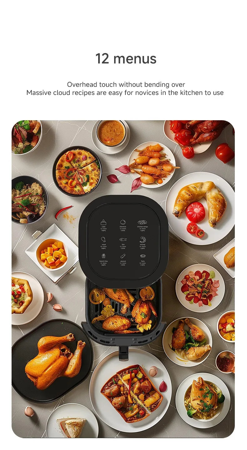 15L Stainless steel Electric Air Fryer Household Large Capacity Intelligent Kitchen Cooker Toaster Oven Combo Digital Display