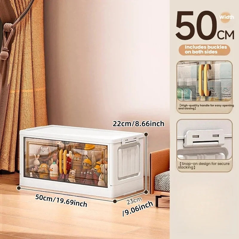 Double-door living room storage cabinet, folding floor-standing storage box, no installation required, simple storage cabinet