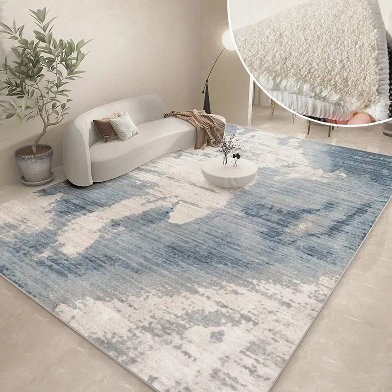Thickened Study Carpet Modern Abstract Carpets for Living Room Home Washable Plush Floor Mat Minimalist Bedroom Decor Art Rug