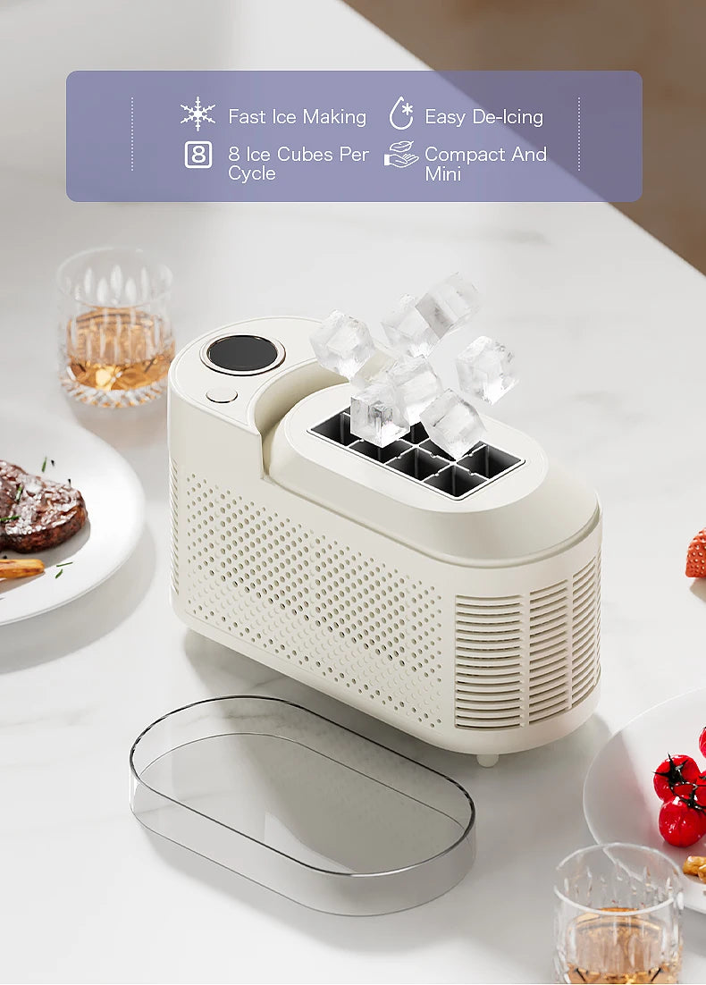 Portable Small Ice Maker Mini Convenient Home Dormitory Office Camping Car Cube Ice Automatic Ice Making Box ice machine 220V