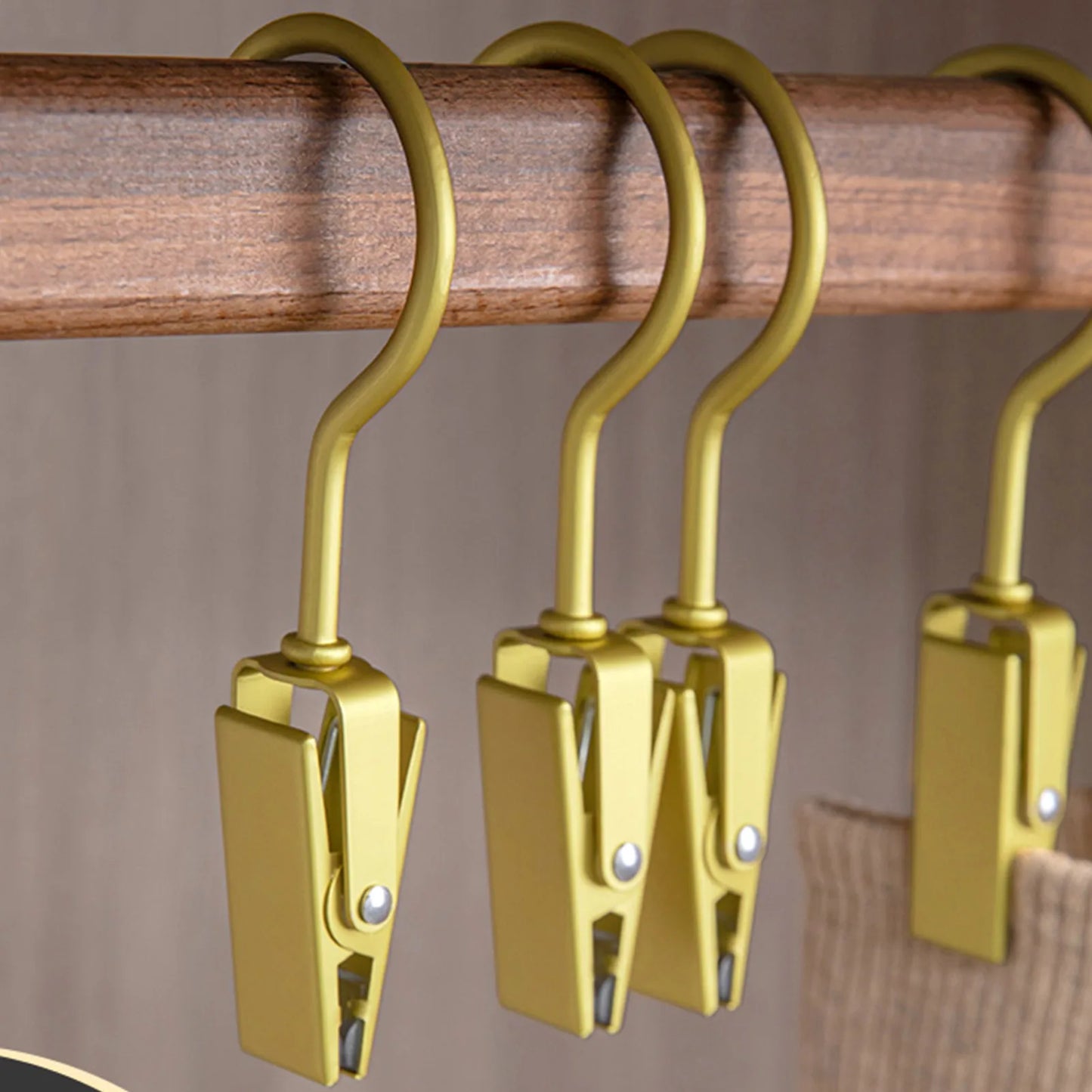 Househood Metal Hook Clips Hanging Curtain Hooks Bulldog Clips for Hanging Tablecloth Towel Clips