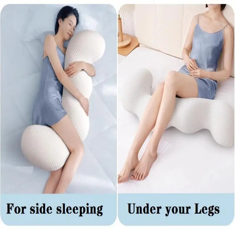 Memory Foam Ergonomic Pillow For Side Sleepers Long Hugging Body Bedding Pillow Maternity Pillow for Sleeping Rebound Cushion