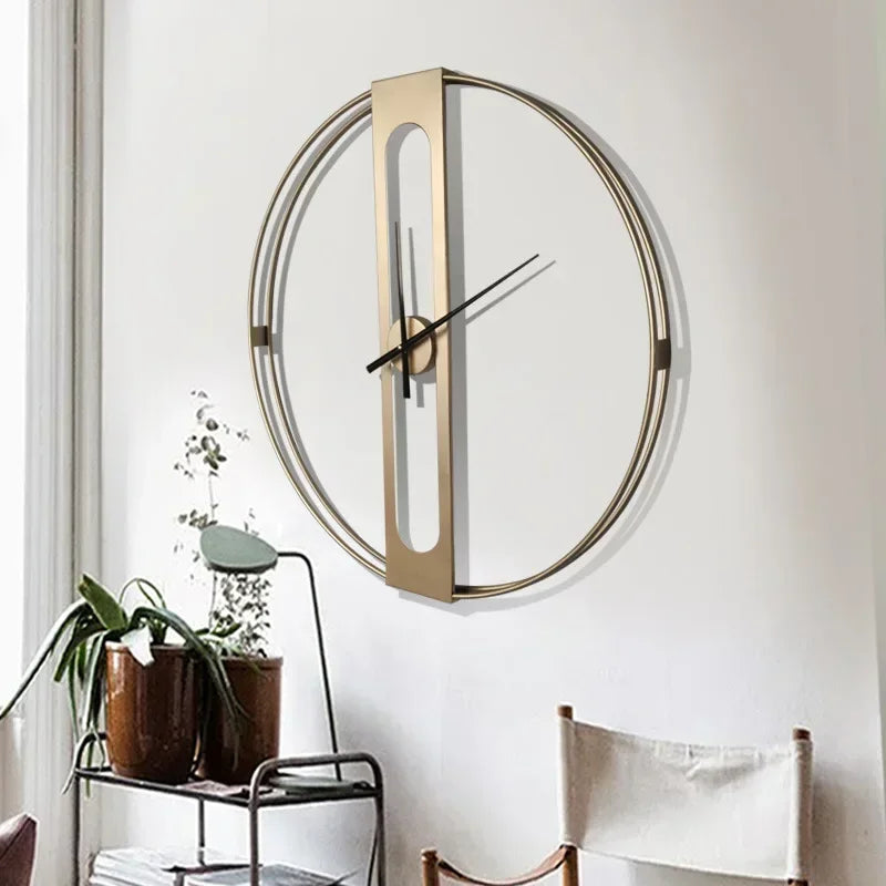 Nordic Light luxury creative decoration clock simple and fashionable living room clock Iron mute wall clock modern design decor