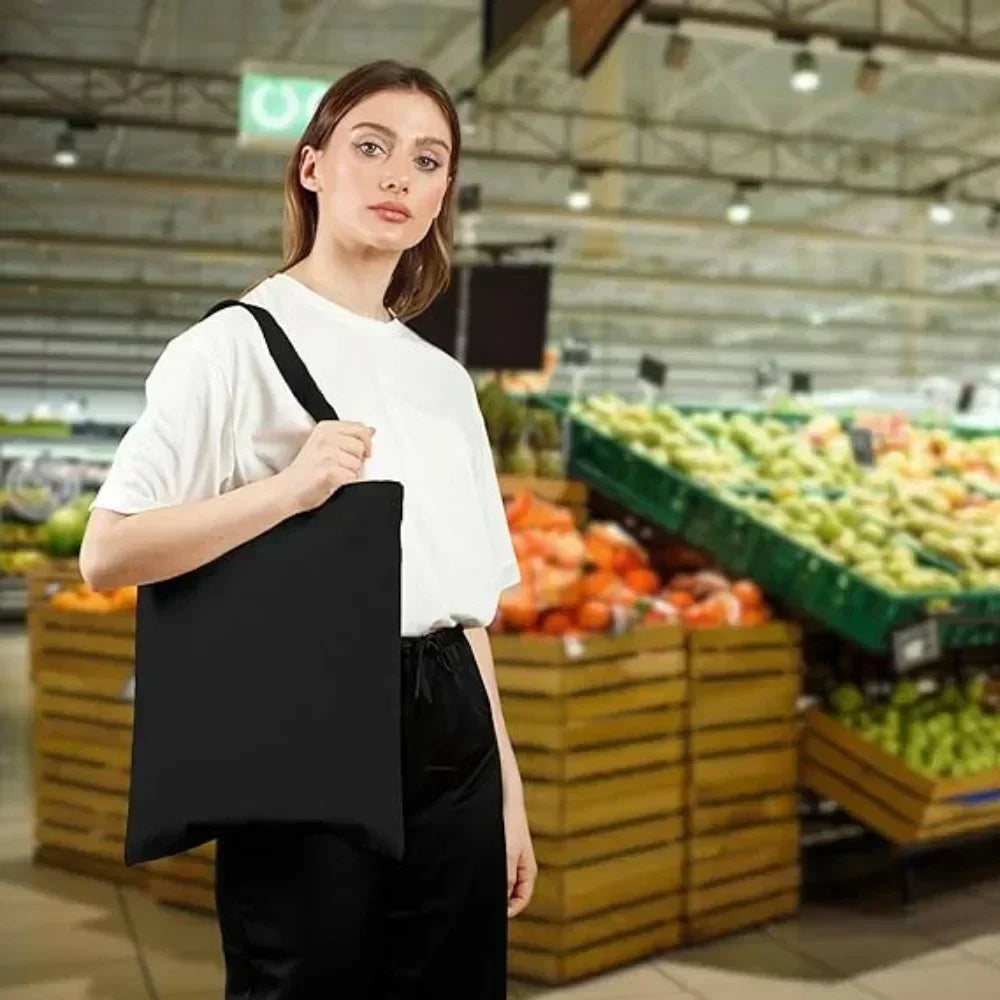 3/6 Pcs Blank Tote Bags 30x40cm for DIY Crafts, Painting, Shopping, and Grocery Use