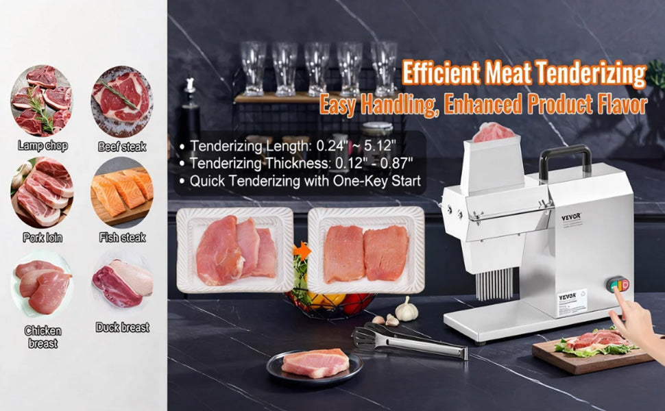 SucceBuy 17inch 54 Blades Commercial Meat Tenderizer 450W Electric Meat Tenderizer Machine for Pork Chicken Fish