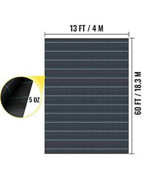 SucceBuy Commercial Grade Ground Road Large Driveway Permeable  Fabric Stabilization Roll Mat Underlayment Outdoor Waterproof