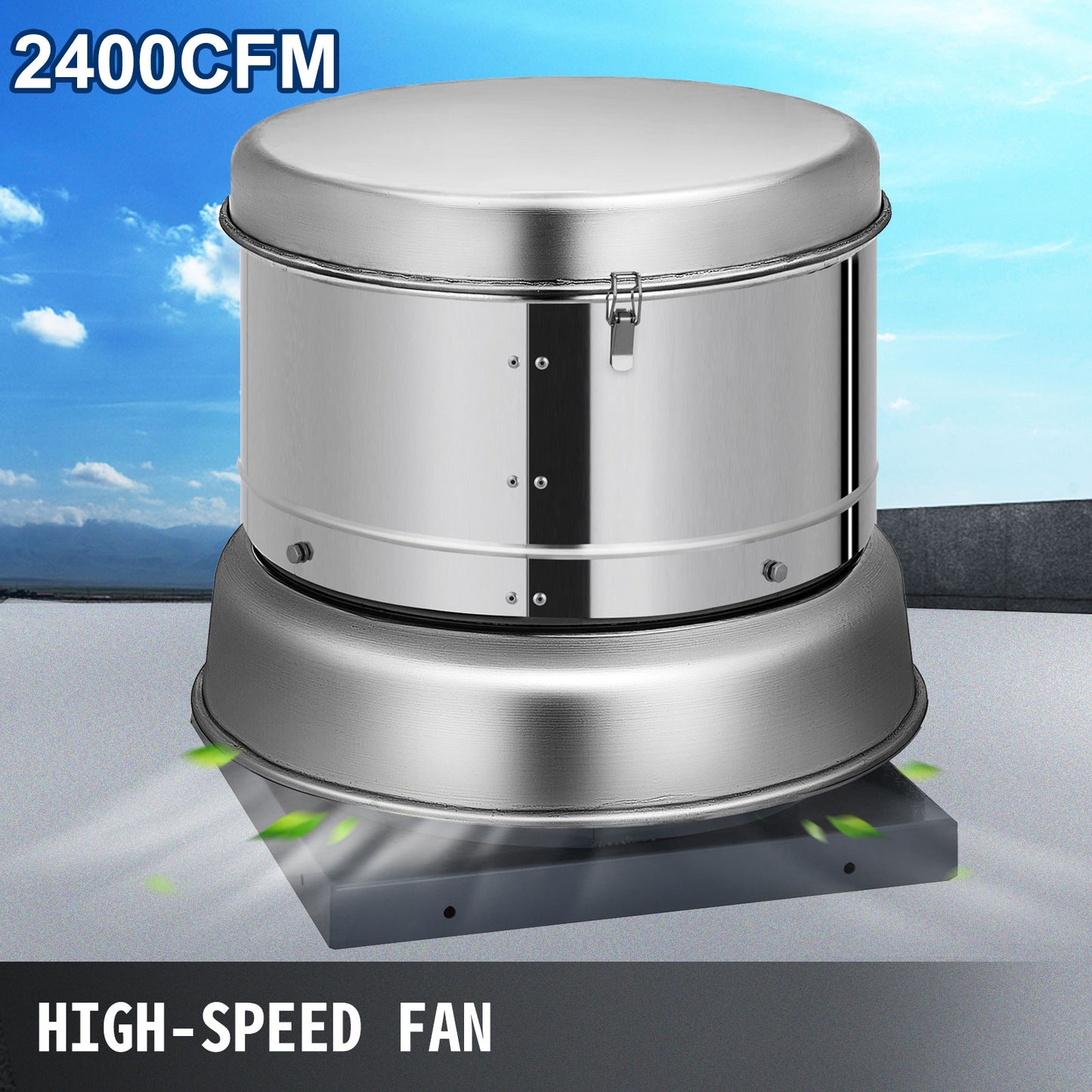 SucceBuy 1400/2400 CFM Roof Fan Up-blast Restaurant Exhaust Fans with High Speed 250W