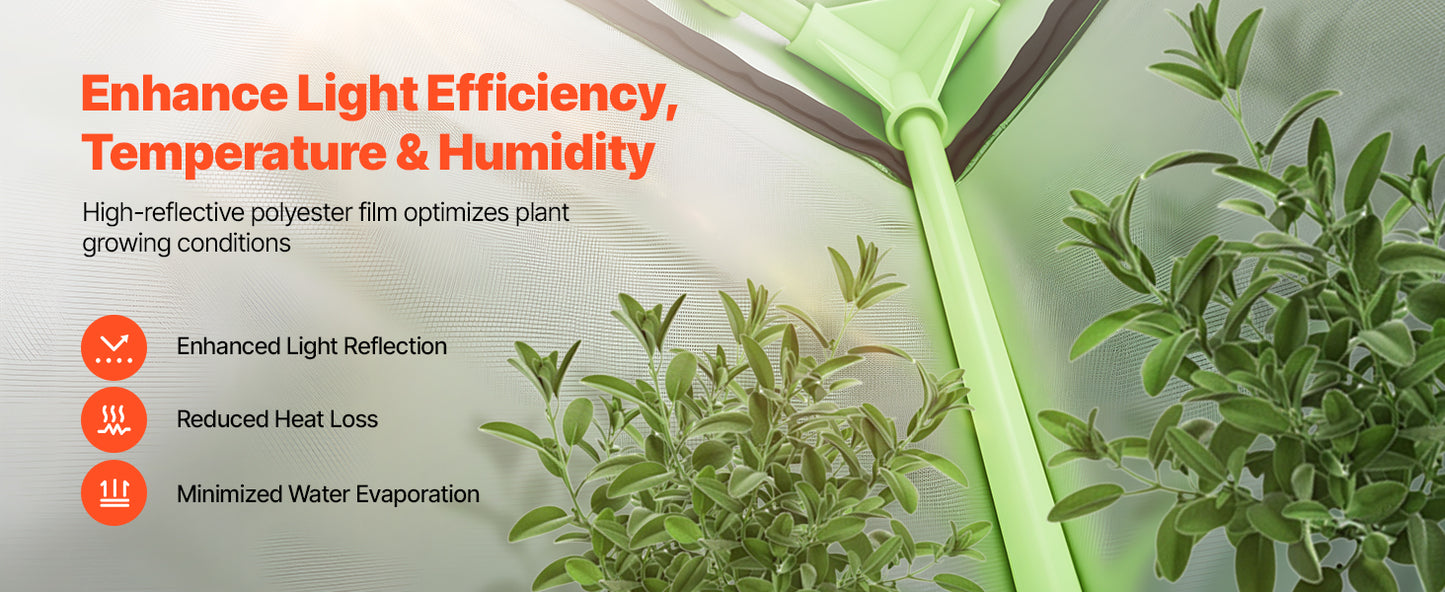 SucceBuy Indoor Grow Tent Kit Indoor Plant Tent with Ventilation System High Reflective Mylar Growing Tents for Flower Veggie