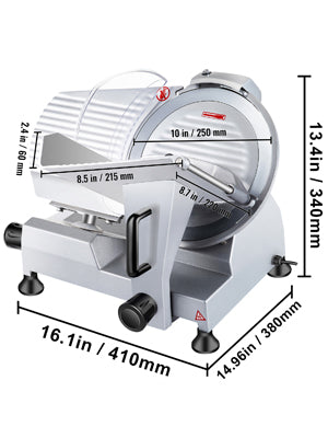 SucceBuy Meat Slicer 200W/240W/320W/340W Electric Deli Food Slicer Adjustable Thickness Commercial and Home Use Cut Meat Cheese