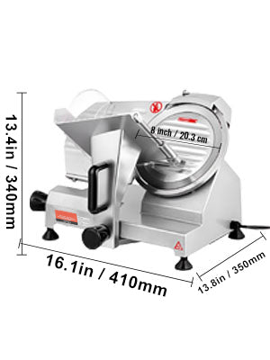 SucceBuy Meat Slicer 200W/240W/320W/340W Electric Deli Food Slicer Adjustable Thickness Commercial and Home Use Cut Meat Cheese