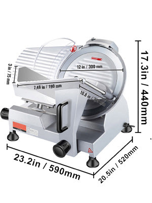 SucceBuy Meat Slicer 200W/240W/320W/340W Electric Deli Food Slicer Adjustable Thickness Commercial and Home Use Cut Meat Cheese