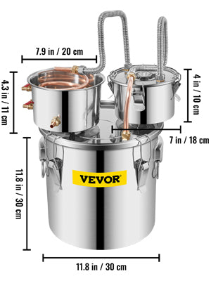 SucceBuy 20L 30L Water Alcohol Brewing Distiller DIY Moonshine Apparatus Stainless Steel Still Whisky Beer Brandy Home Appliance