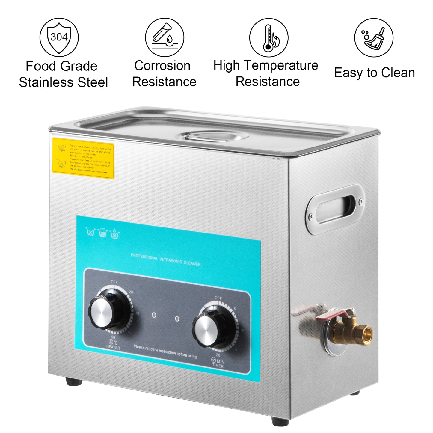 SucceBuy 6L Knob Ultrasonic Vinyl Record Cleaner Portable Washing Machine Ultrasound Dishwasher Contact Lenses Dental Jewelry